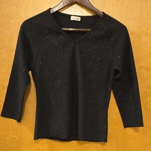 Charlotte Russe Black Knit Top with sparkles